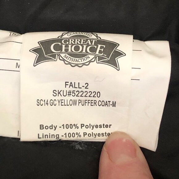 Great Choice Quilted Dog Puffer Yellow Black/ Vest Jacket Size Medium - Picture 4 of 7